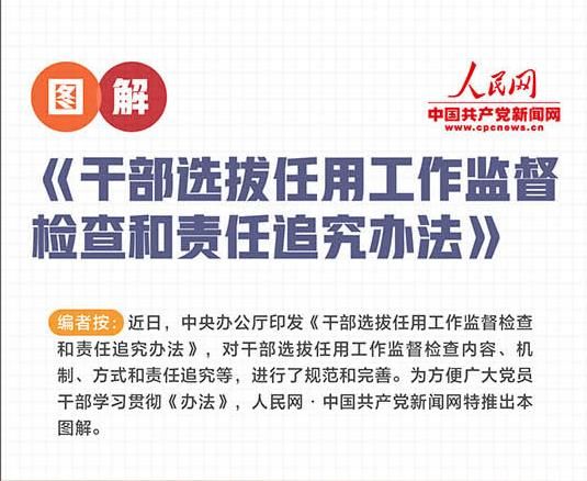 图解《干部选拔任用工作监督检查和责任追究办法》