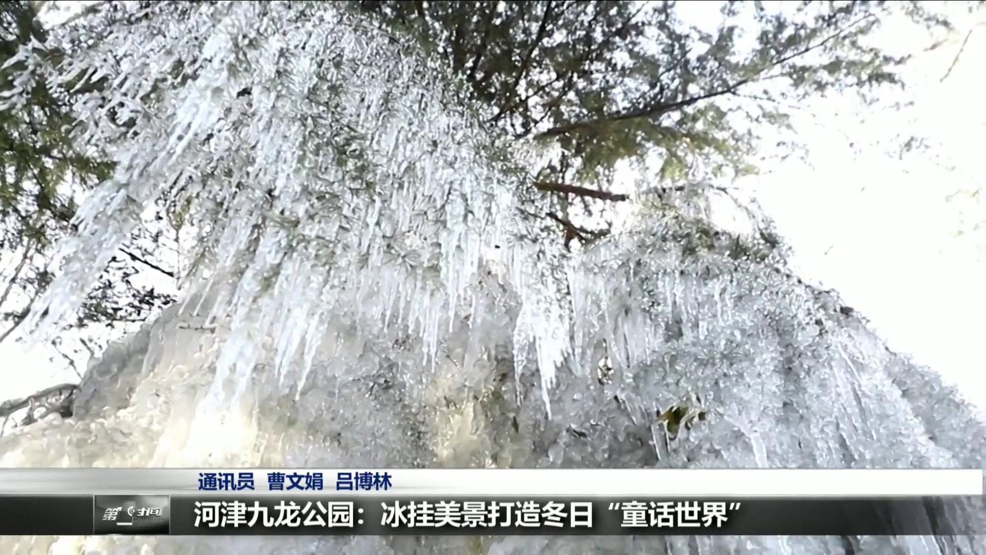 河津九龙公园：冰挂美景打造冬日“童话世界”